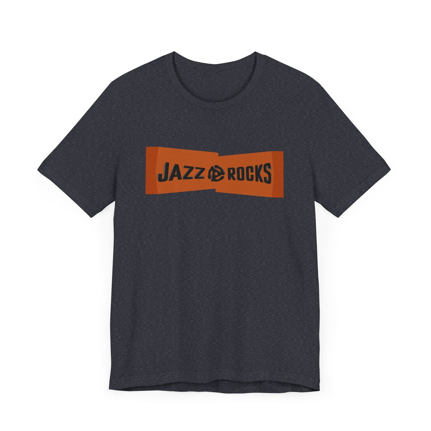 Jazz Rocks Unisex Tee with Vintage 45 RPM Adaptor