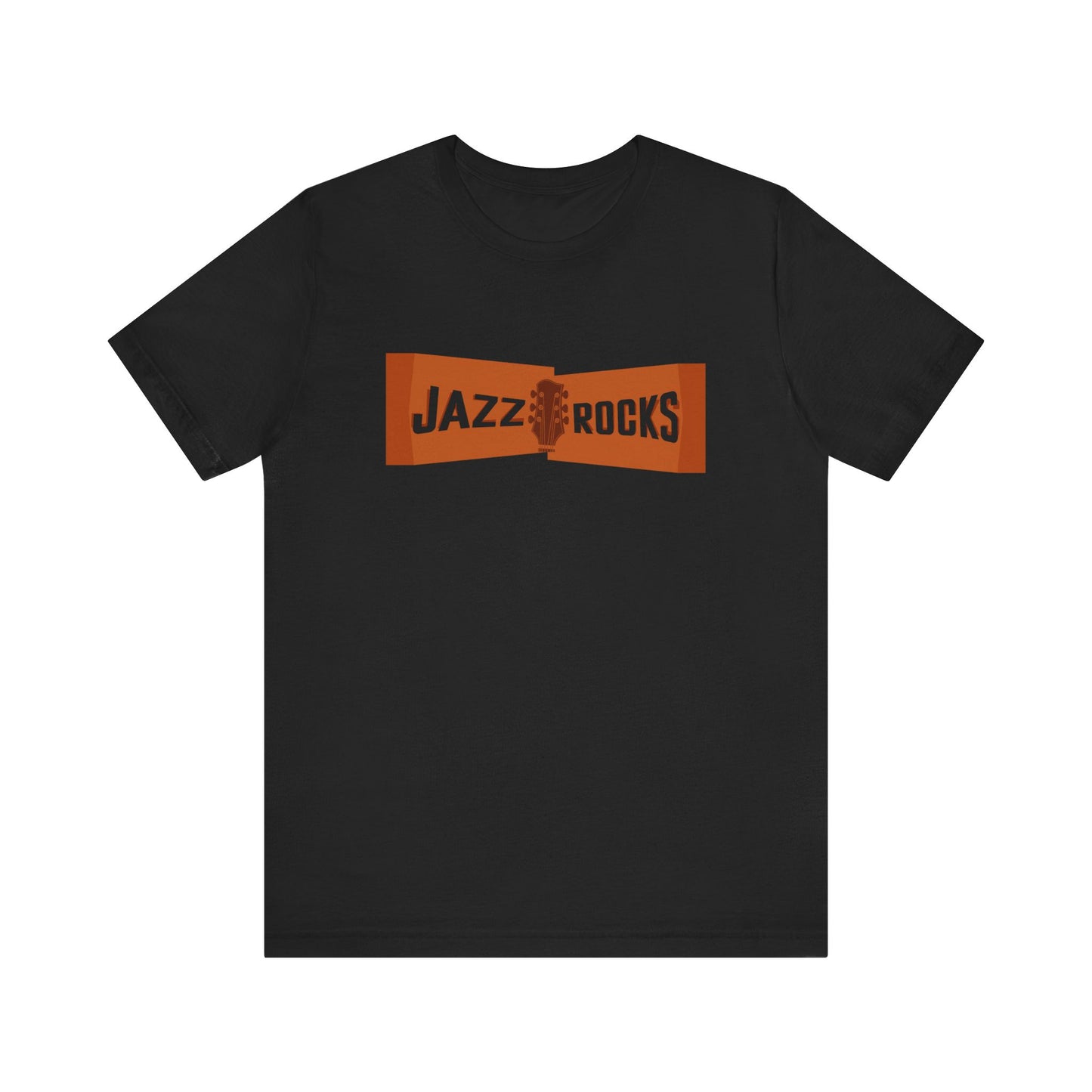 Jazz Rocks Unisex Tee - Guitar Headstock with Transparent Text