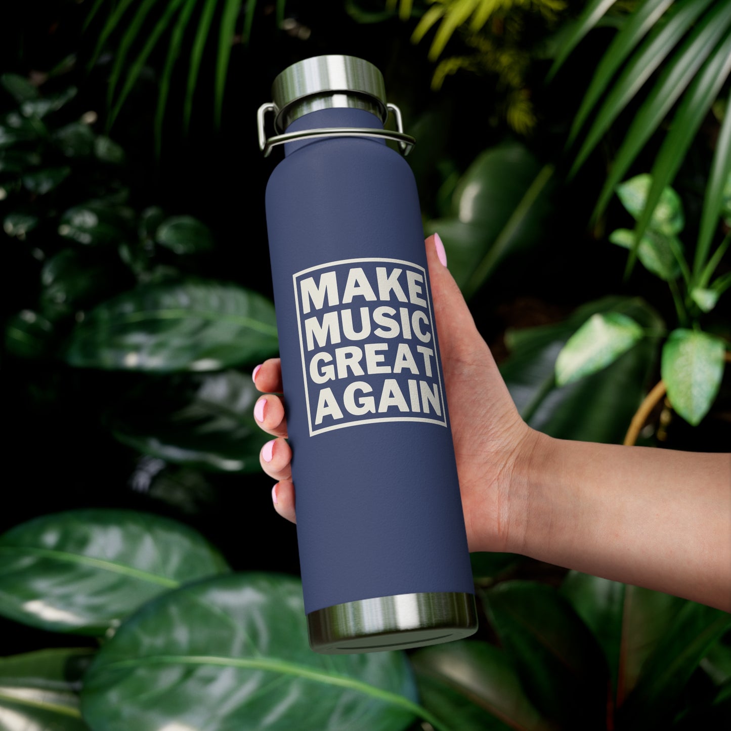 "Make Music Great Again" 22oz Vacuum Insulated Bottle (Blue)