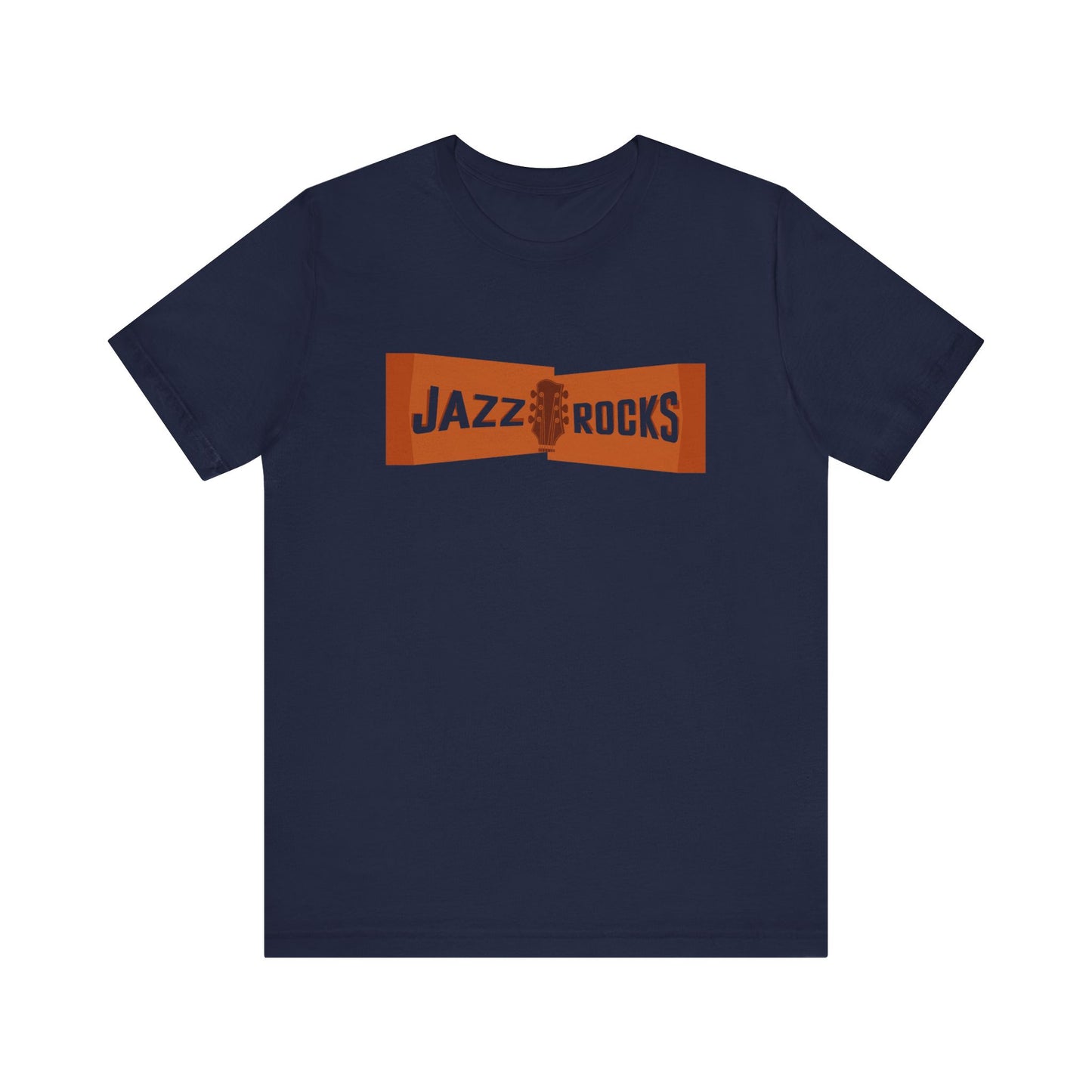 Jazz Rocks Unisex Tee - Guitar Headstock with Transparent Text